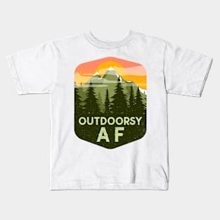 Outdoorsy AF Kids T-Shirt